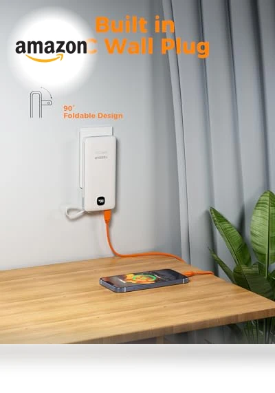 Portable Charger with Built in Cables — Chargers, TESSAN