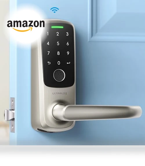 Smart Lock with Built-in WiFi and Fingerprint Access — Keyless Entry, ULTRALOQ