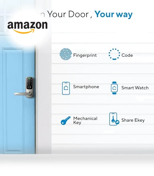 Smart Lock with Built-in WiFi and Fingerprint Access — Keyless Entry, ULTRALOQ