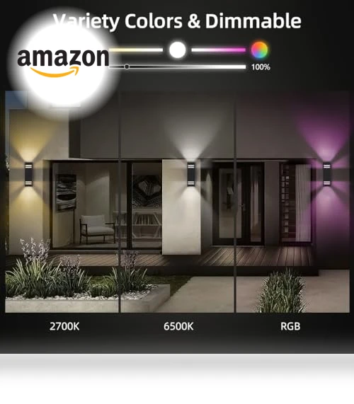 Smart Outdoor Wall Lights RGB — Garden Illumination, KIZON