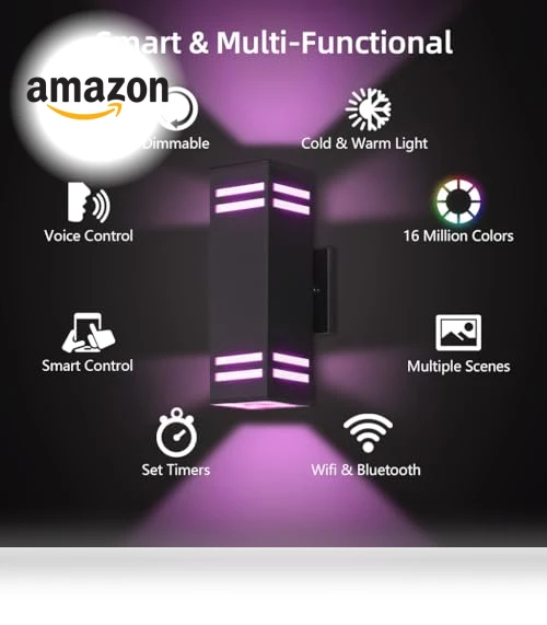 Smart Outdoor Wall Lights RGB — Garden Illumination, KIZON