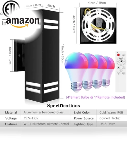 Smart Outdoor Wall Lights RGB — Garden Illumination, KIZON