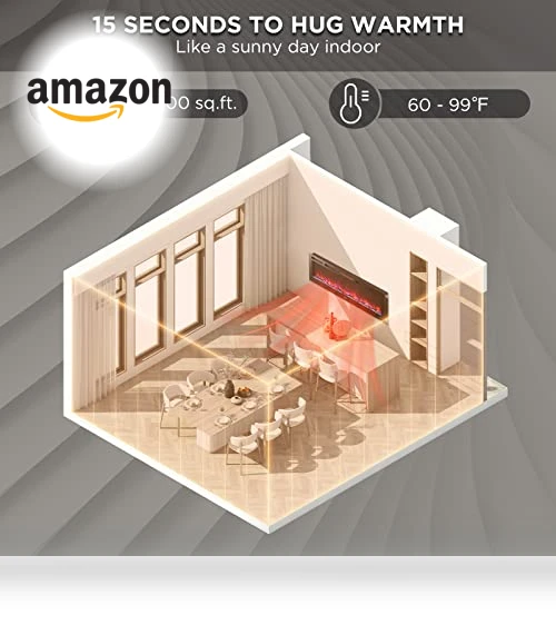 Smart WiFi Infrared Electric Fireplace — Electric Heating Solutions, TURBRO