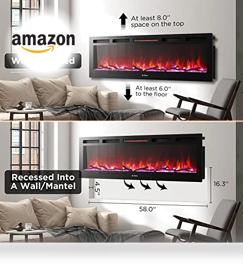 Smart WiFi Infrared Electric Fireplace — Electric Heating Solutions, TURBRO