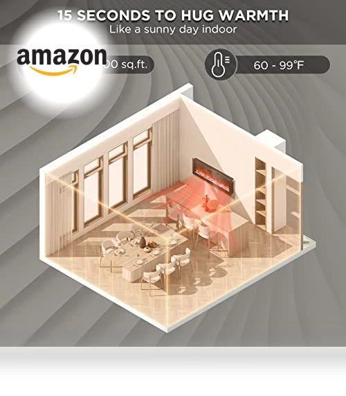 Smart WiFi Infrared Electric Fireplace — Electric Heating Solutions, TURBRO