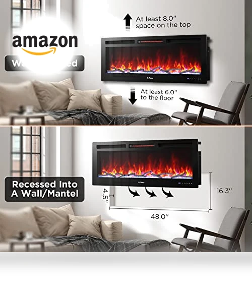 Smart WiFi Infrared Electric Fireplace — Electric Heating Solutions, TURBRO