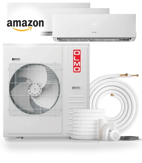 Tri Zone Wall Mount Ductless Mini Split A/C and Heater — Split-System, OLMO