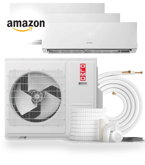 Tri Zone Wall Mount Ductless Mini Split A/C and Heater — Split-System, OLMO