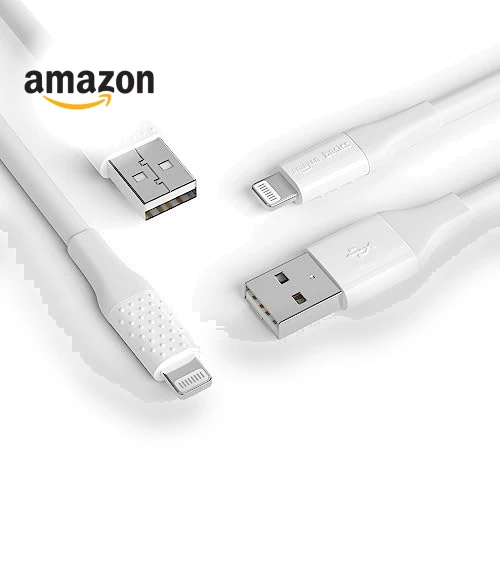 USB-A to Lightning Charger Cable — Lightning, Amazon Basics