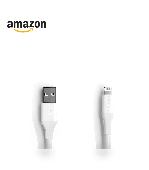 USB-A to Lightning Charger Cable — Lightning, Amazon Basics