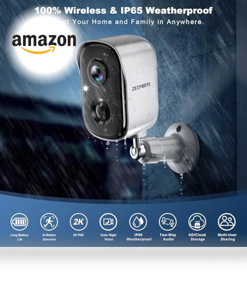 Wireless Outdoor Security Camera — Smart Home Security, ZEEPORTE SECURITY