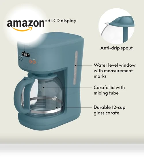 12 Cup Programmable Coffee Maker — Coffee Makers, BELLA