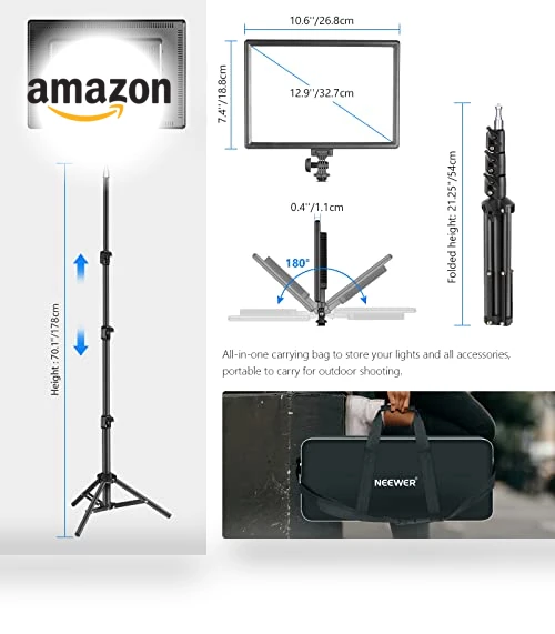 13" LED Video Light Panel Kit — Photography Lighting & Studio Equipment, NEEWER