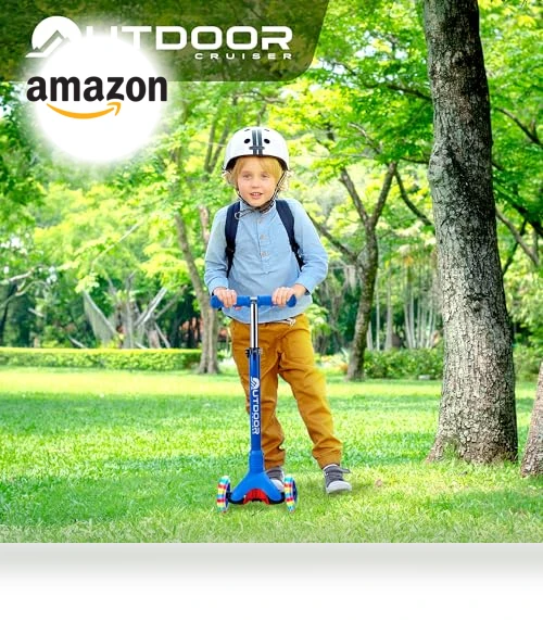 3-Wheel Kids Scooter with Lean-to-Steer Technology — Balance Bikes, OutdoorCruiser