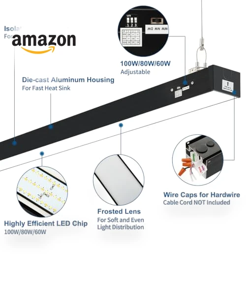 8FT LED Linear Light — Commercial Lighting Solutions, DAKASON