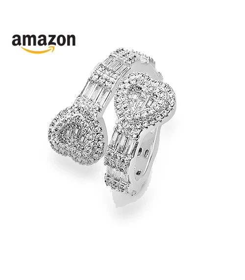 Adjustable Heart Ring with Baguette CZ — Girls' Rings, LuluMel