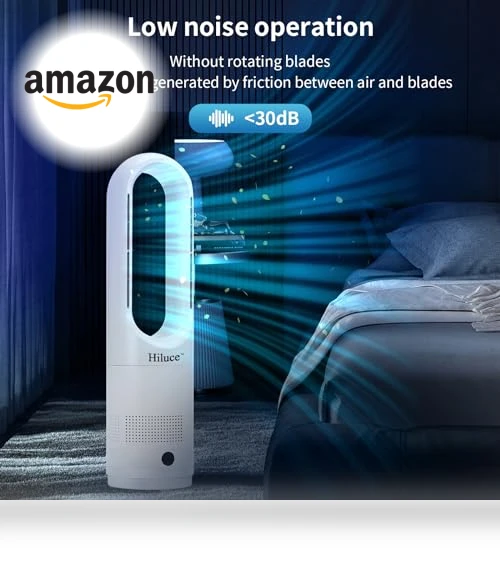 All Season Bladeless Fan and Heater Combo — Portable Cooling Solutions, Hiluce