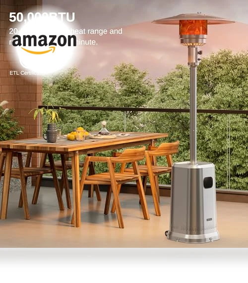 Anti-rust 50,000 BTU Patio Heater for Outdoor Use — Patio Heaters, EAST OAK
