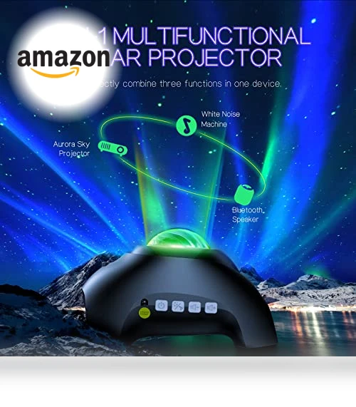 Aurora Projector with Light Effects and Bluetooth Speaker — Outdoor Light Projectors, HODANS