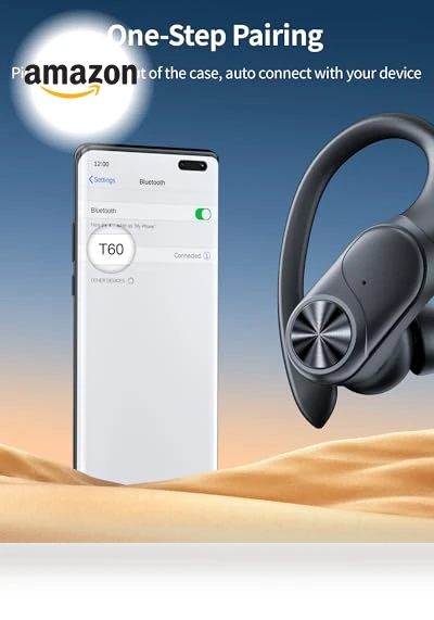 Bluetooth Headphones Wireless Earbuds with Digital Display — In-Ear Headphones, PocBuds
