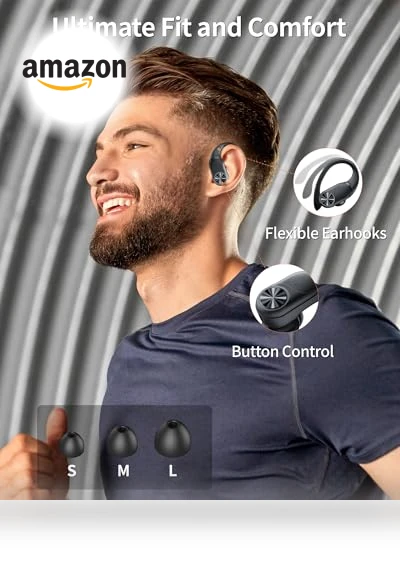 Bluetooth Headphones Wireless Earbuds with Digital Display — In-Ear Headphones, PocBuds