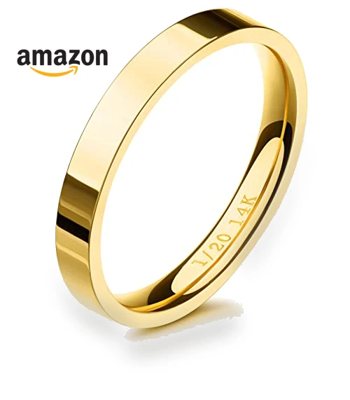 Dainty Gold Stacking Band Ring — Stacking, NOKMIT