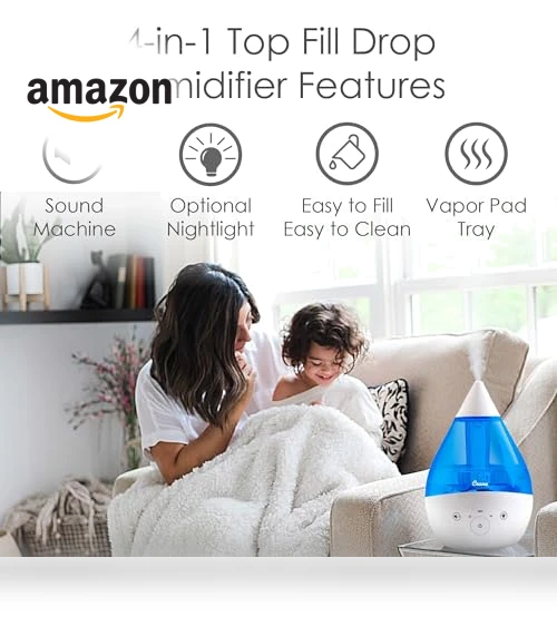Drop 2.0 Ultrasonic Cool Mist Humidifier — Air Moisturizers, Crane