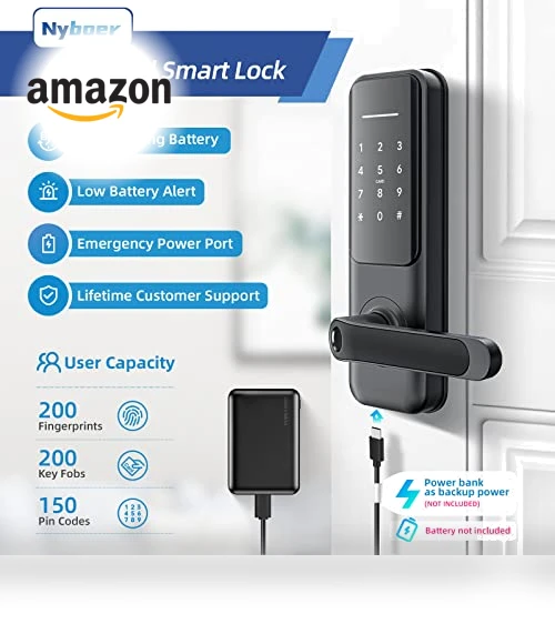 Fingerprint Smart Door Lock and Handle — Smart Home Security, Nyboer
