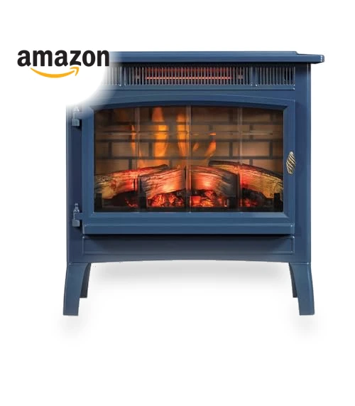 Freestanding Electric Fireplace Stove Heater with 3D Flame Effect — Electric Heating Solutions, Duraflame