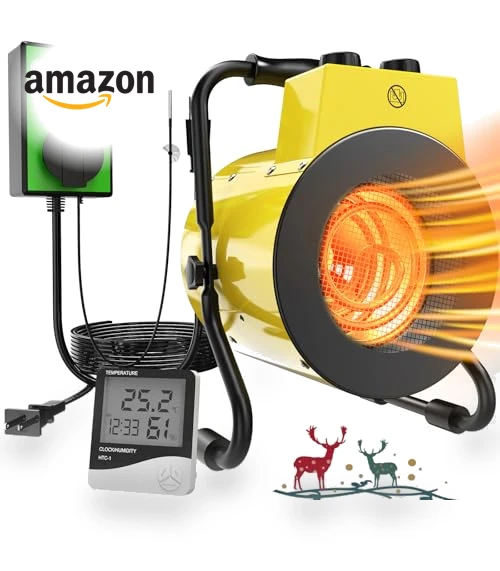 Greenhouse Heater with Adjustable Thermostatic — Portable Heating Solutions, Karveden