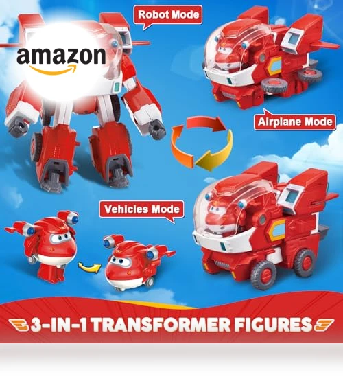 Jett's Super Mecha Transforming Robot — Interactive Figures & Robots, Super Wings