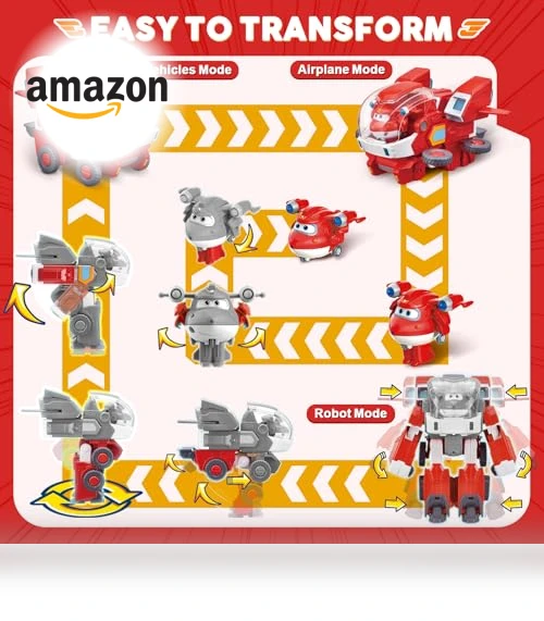 Jett's Super Mecha Transforming Robot — Interactive Figures & Robots, Super Wings