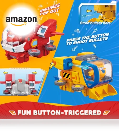 Jett's Super Mecha Transforming Robot — Interactive Figures & Robots, Super Wings