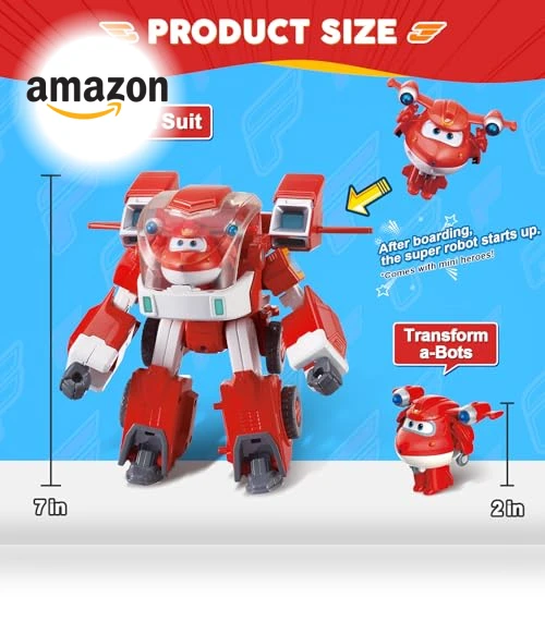 Jett's Super Mecha Transforming Robot — Interactive Figures & Robots, Super Wings