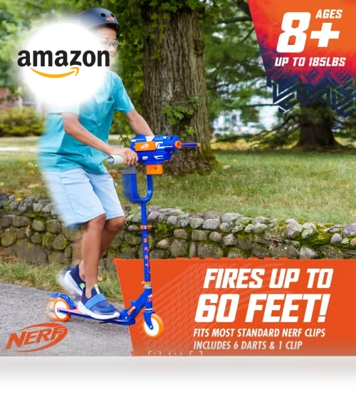 Kick Scooter for Kids — Blasters & Foam, Nerf