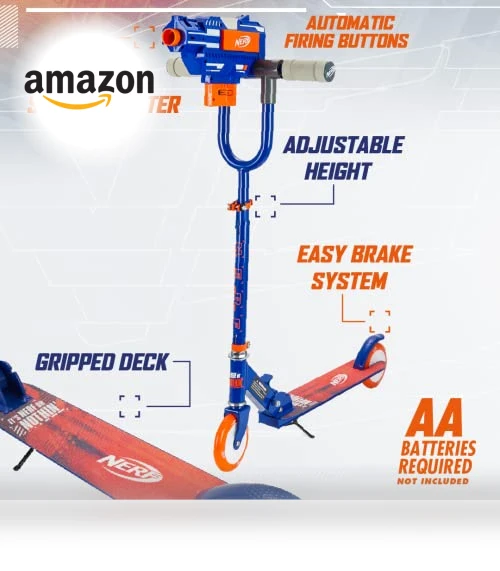 Kick Scooter for Kids — Blasters & Foam, Nerf