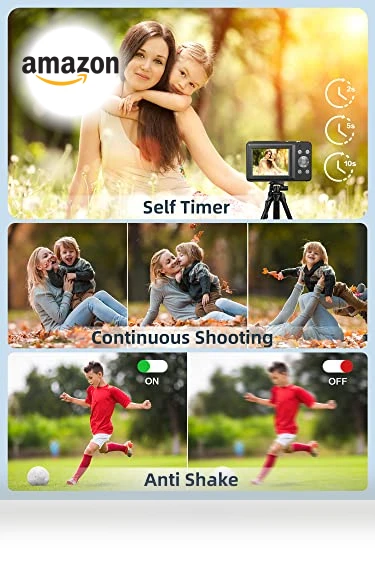 Kids Camera FHD 1080P 44MP — Compact Digital Cameras, CAMKORY