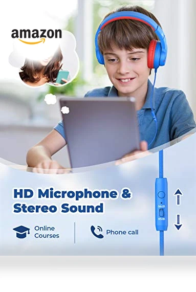 Kids Headphones for School Travel — Over-Ear Headphones, iClever