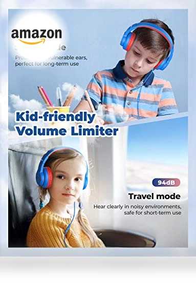 Kids Headphones for School Travel — Over-Ear Headphones, iClever