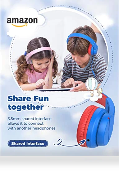 Kids Headphones for School Travel — Over-Ear Headphones, iClever
