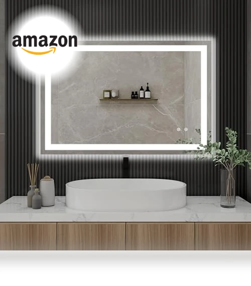 LED Vanity Bathroom Mirror with Lights — Shower, MISSDAY