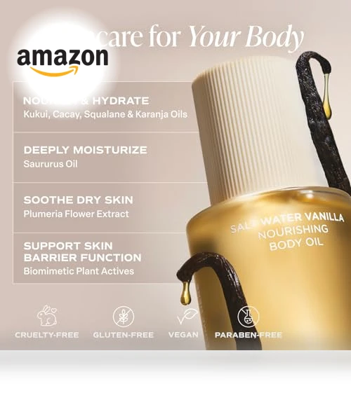 Luxurious Salt Water Vanilla Body Oil — Balms & Moisturizers, Saltair