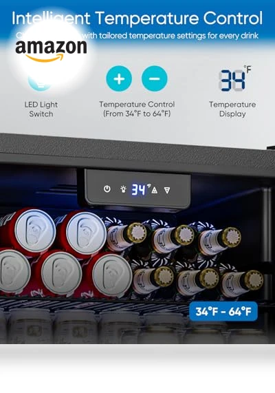 Mini Fridge with Glass Door — Mini Fridges, Feelfunn