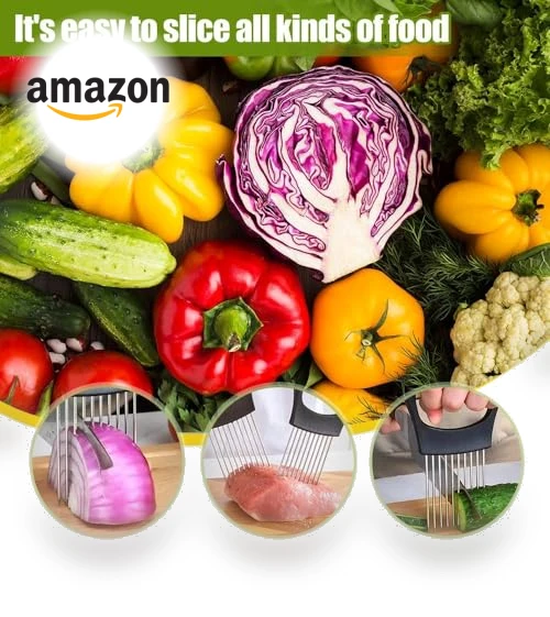 Onion Holder for Slicing — Vegetable, Kerrtoa