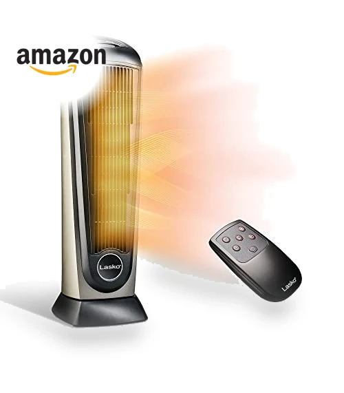 Oscillating Ceramic Tower Space Heater — Home Climate Control, Lasko