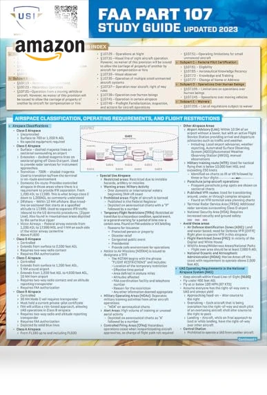 QuickStudy Reference Guide for FAA Part 107 Drone — Drones & UAV Technology, Unmanned Safety Institute