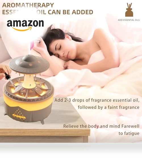 Raindrop Humidifier with Aromatherapy Diffuser — Air Moisturizers, fuliying