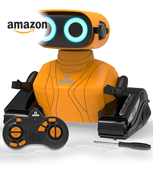 Remote Control Robot Toy with LED Eyes & Flexible Arms — Interactive Figures & Robots, KaeKid