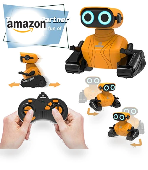 Remote Control Robot Toy with LED Eyes & Flexible Arms — Interactive Figures & Robots, KaeKid