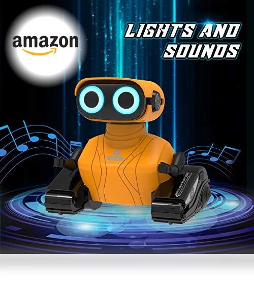 Remote Control Robot Toy with LED Eyes & Flexible Arms — Interactive Figures & Robots, KaeKid